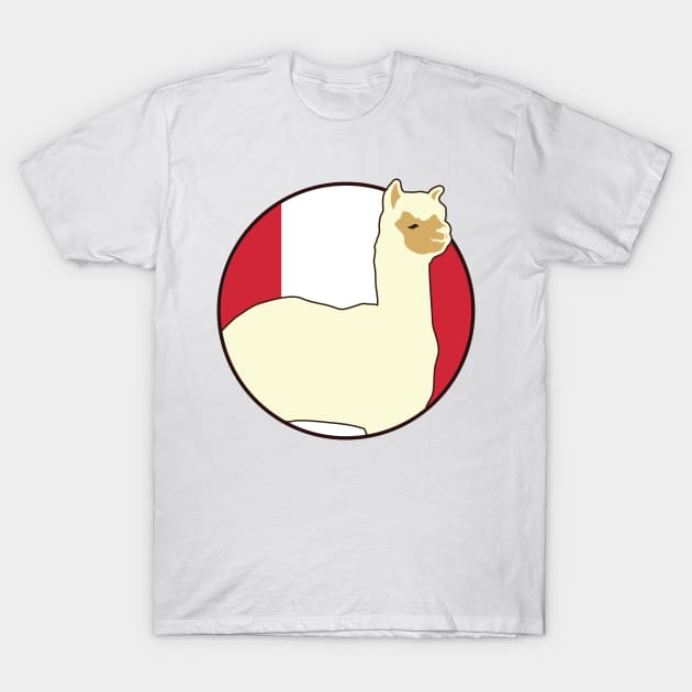 Peru Flag Alpaca Peruvian Sur Andes Inca Machu Picchu Lima T-Shirt by Shirtsurf